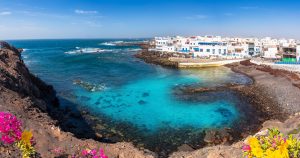 Panoramic,View,Of,The,Fishing,Coastal,Town,El,Cotillo,In